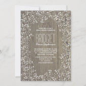 Rustikales Gipskraut Brautparty Einladung (Vorderseite)