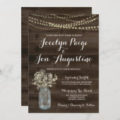 Rustikales Gipskraut der Hochzeits-Einladungs-| Einladung (Vorne/Hinten)