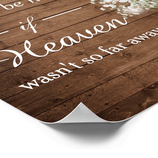 Rustikales Gipskraut - Erinnerungszeichen Poster (Ecke)