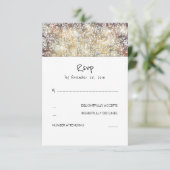 Rustikales Gipskraut Hochzeit RSVP-Karten RSVP Karte (Stehend Vorderseite)