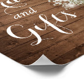 Rustikales Gipskraut - Lichtkarten und Geschenksch Poster (Ecke)