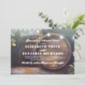 Rustikales Gipskraut Lights Probe Abendessen Einladung (Stehend Vorderseite)