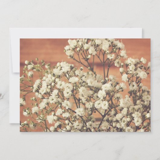 Rustikales Gipskraut Mason Jar Wood Brautparty Einladung (Rückseite)