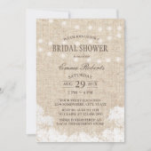 Rustikales Gipskraut- und String-Lights-Brautparty Einladung (Vorderseite)