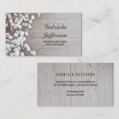 Rustikales Gipskraut Visitenkarte (Vorne/Hinten)