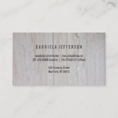 Rustikales Gipskraut Visitenkarte (Rückseite)