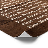 Rustikales Gipskraut-Zeichenkettendiagramm Poster (Ecke)