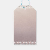 Rustikales Glam Boho Floral Cow Skull Gastgeschenk Geschenkanhänger (Rückseite)