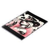 Rustikales Glam Cowgirl Pink Sparkle Cowhide Print Notizblock (Linke Seite)