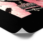 Rustikales Glam Cowgirl Pink Sparkle Cowhide Print Poster (Ecke)