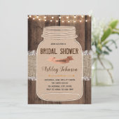 Rustikales Glas-Glas-Party Einladung (Stehend Vorderseite)