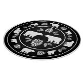 Rustikales Glasspanbrett Schneidebrett (Ecke)