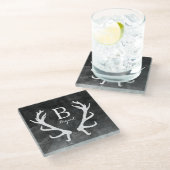 Rustikales Glasuntersetzer (Schrägansicht)