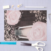 Rustikales glattes Laternenbaby Pink Blush Rose Seidenpapier (Handwerk)
