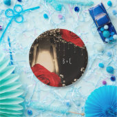 Rustikales glattes Laternenglühen Rote Rosen aus B Pappteller (Party)