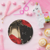 Rustikales glattes Laternenglühen Rote Rosen aus B Pappteller (Party)