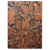 Rustikales Glattleder Klemmbrett (Rückseite)