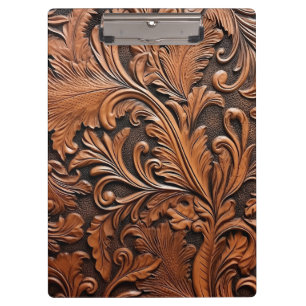 Rustikales Glattleder Klemmbrett