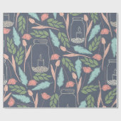 Rustikales Glow Spring Wrapping Paper Geschenkpapier (Flach)