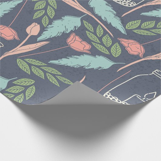 Rustikales Glow Spring Wrapping Paper Geschenkpapier (Ecke)