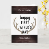 Rustikales Glück Erster Vatertag Bruder Karte (Gelbe Blume)