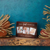 Rustikales Glück Erster Vatertag Holz 3 Foto Fotoplatte (Seite)