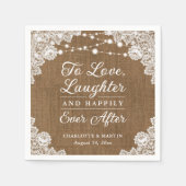 Rustikales Glück je nach Hochzeit von Napkins Serviette (Vorderseite)