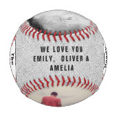 Rustikales Glück Vatertag 2 Foto Collage Baseball (Rückseite)