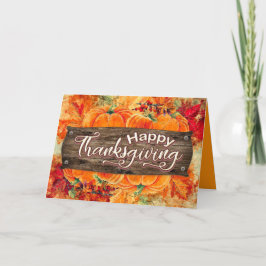 Rustikales glückliches Erntedankfest Feiertagskarte