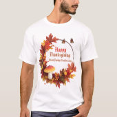 Rustikales glückliches Erntedankfest T-Shirt (Vorderseite)