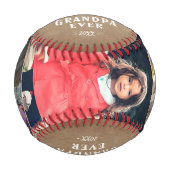 Rustikales Glückwunsch zum Geburtstag Opa 3 FotoCo Baseball (Vorderseite)