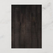 Rustikales Glühen Laternenmagenta Rose Hochzeitsde Begleitkarte (Rückseite)