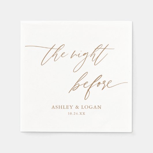 Rustikales Gold am Abend vor dem Probe Serviette (Vorderseite)