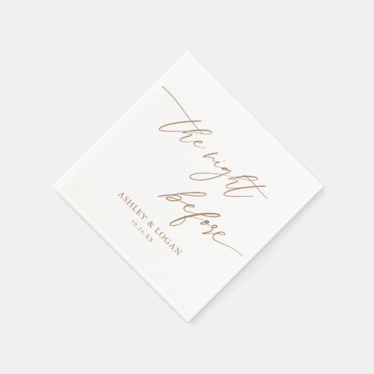 Rustikales Gold am Abend vor dem Probe Serviette (Ecke)