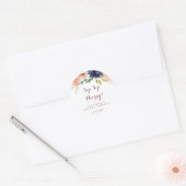 Rustikales Gold Blätter Sip Sip Hooray Brautparty Runder Aufkleber (Umschlag)