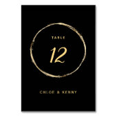 Rustikales Gold-Circle-Wedding Tischnummer (Vorderseite)