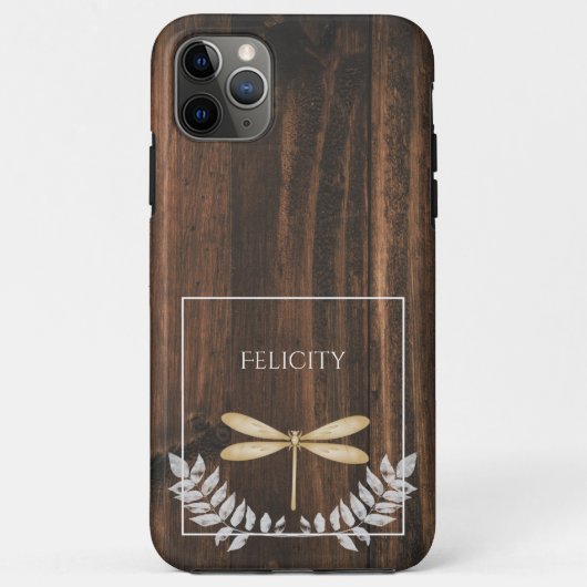 Rustikales Gold Dragonfly Case-Mate iPhone Fall Hülle (Rückseite)