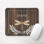 Rustikales Gold Dragonfly Personalisiert Mouse Pad Mousepad (Mit Mouse)