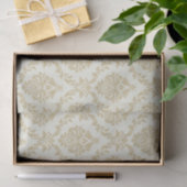 rustikales Gold, Elfenbein, Vintag, Damaste, Seidenpapier (Geschenk)