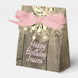 Rustikales Gold Floral Gem Geschenkschachtel