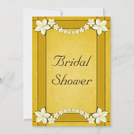 Rustikales Gold Floral Wedding Brautparty laden ei Einladung (Rückseite)