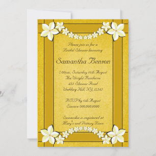 Rustikales Gold Floral Wedding Brautparty laden ei Einladung