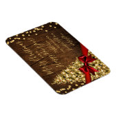 Rustikales Gold Frohe Weihnachten Nicht-Foto Glitz Magnet (Rechte Seite)