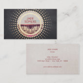 Rustikales Gold Gerahmt Horizon Logo Visitenkarte (Vorne/Hinten)