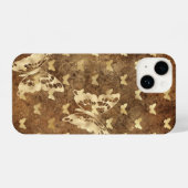 Rustikales Gold Grunge Schmetterlinge iPhone 14 Hü Hülle (Rückseite (Horizontal))