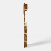 Rustikales Gold Grunge Schmetterlinge iPhone 14 Hü iPhone Hülle (Linke Seite)