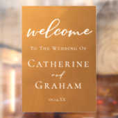 Rustikales Gold Herzlich willkommen in unserem hoc Fensteraufkleber (Blatt 2)