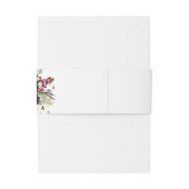 Rustikales Gold, Lila, Blush Pink Floral 4 v2 Einladungsbanderole (Rückseitenbeispiel)