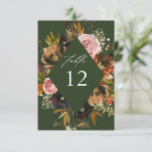 Rustikales Gold, Lila, Rosa Blütenblätter G Tischn Einladung (Stehend Vorderseite)