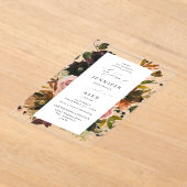 Rustikales Gold, Lila und rosa Blüten 4 Acryleinladungen (Ablage )